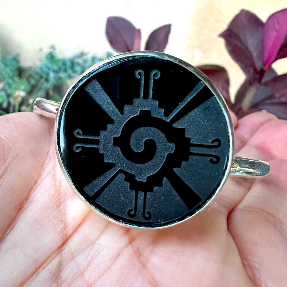 Hunab Ku Obsidian Bracelet